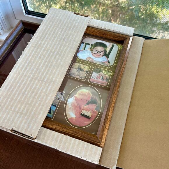 Vintage Burnes of Boston “The Image Library” Wood Collage Frame NOS - Picture 3 of 16